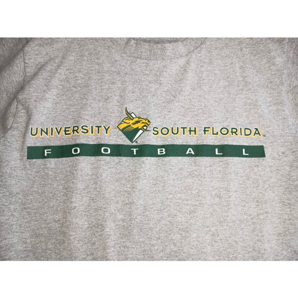 USF University Of South Florida Basketball Bulls T Shirt Gray Juniors Large